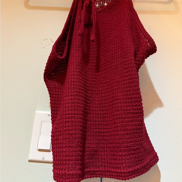 NWOT Red Cropped Ribbed Tank Top - Picture 4 of 6